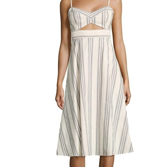 NEW! BCBGMAXAZRIA Peek A Boo Cut Out Midi Dress 12. - Picture 2 of 11